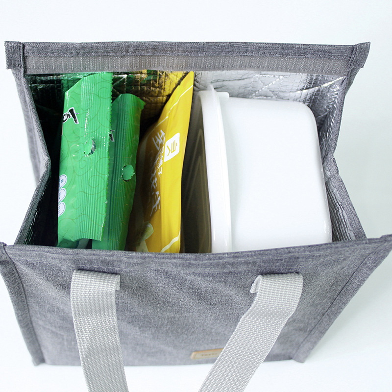 Lunch Bag Thermal Insulation Lunch Box Storage Handbag Solid Color Multifunctional Kid School Lunch Bags Picnic Food Pouch