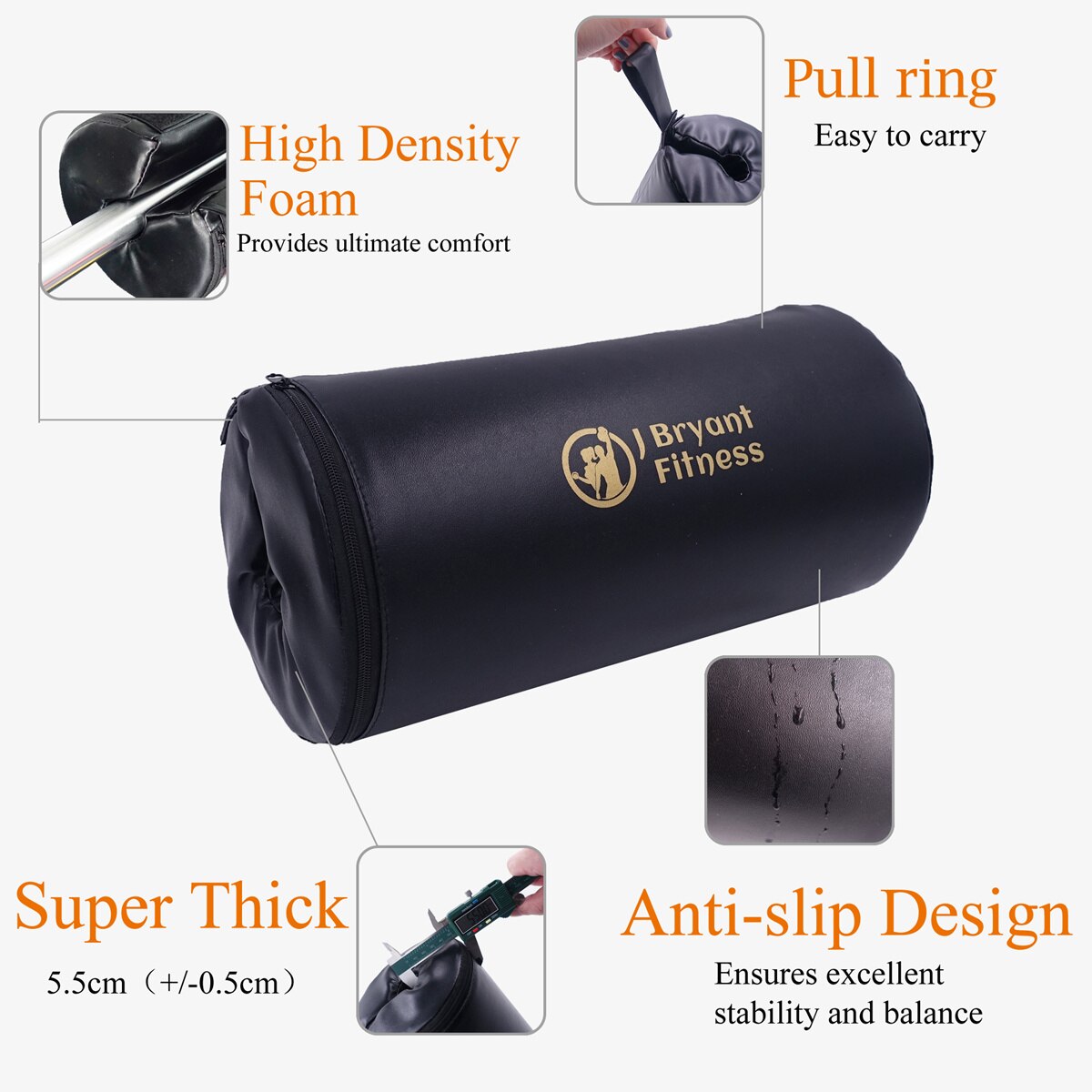 Barbell Bench Press Pad Non-slip High Density Foam Cushion for Hip Thrust Squat Workout Weightlifting Training Gym Equipment