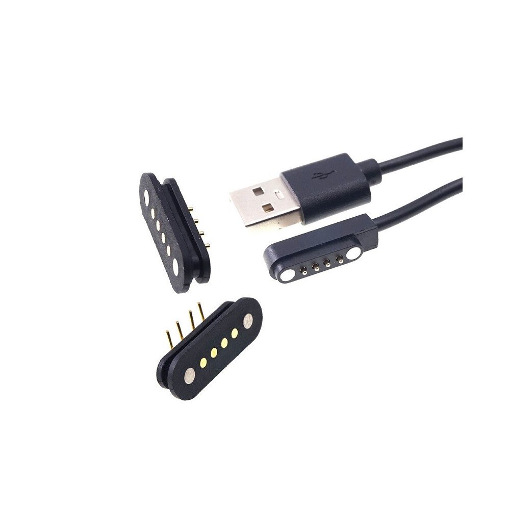 2 sarjaa magneettinen pogo pin liitin 4 pin usb kaapeli lataus tiedonsiirto tyyppi uros 600mm naaras pcb magneetteja 4 asentoa kosketin
