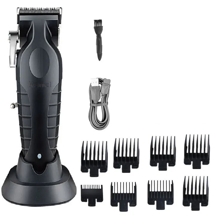 Kemei 2296 2299 Barbier Akku-Haarschneider 0 mm Null Gapped Haarschneidemaschine Detailer Professionelle elektrische beenden-Schneidemaschine: Grün