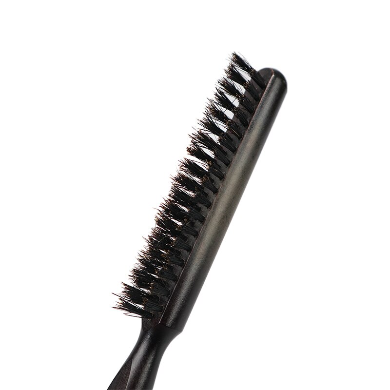 Salon træskaft naturligt ornebørste hår børste fluffy kam slim line kam hårbørste frisør barber værktøj 1pc