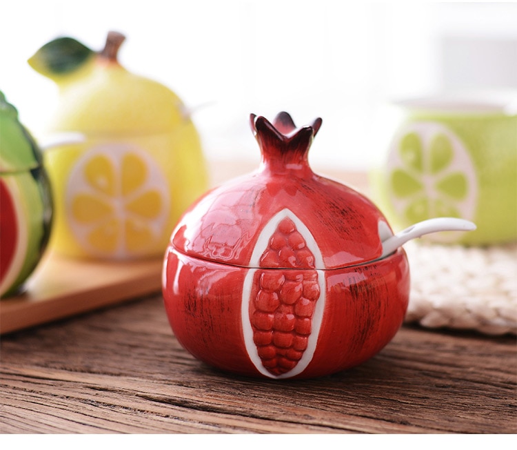 Frutta di Stile di Disegno di Zucchero Ciotola di frutta A Casa impostato Da Cucina Ceramica saldi Condimento pentola Vasetti