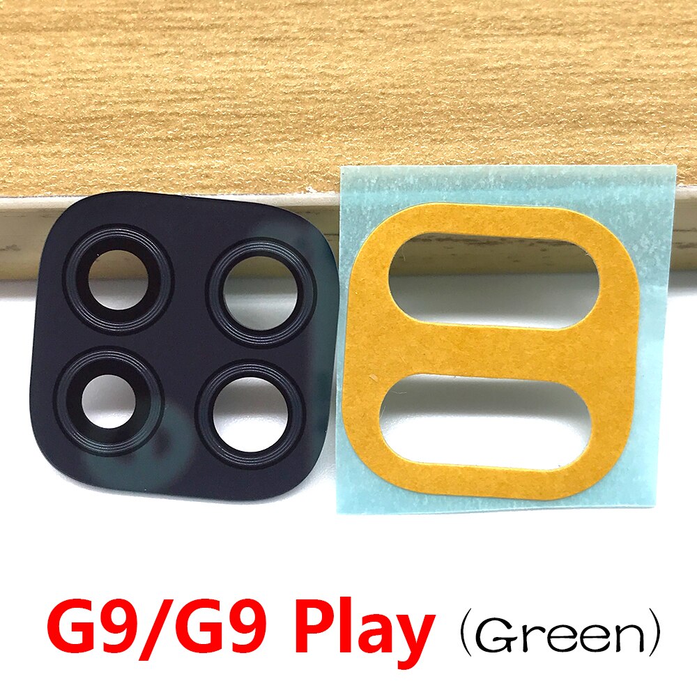 2 sztuk tylny obiektyw szklany obiektyw dla Motorola Moto Z4 Z3 grać G8 G9 grać Plus moc Lite G20 G30 G10 z naklejki klej: G9 Play Green