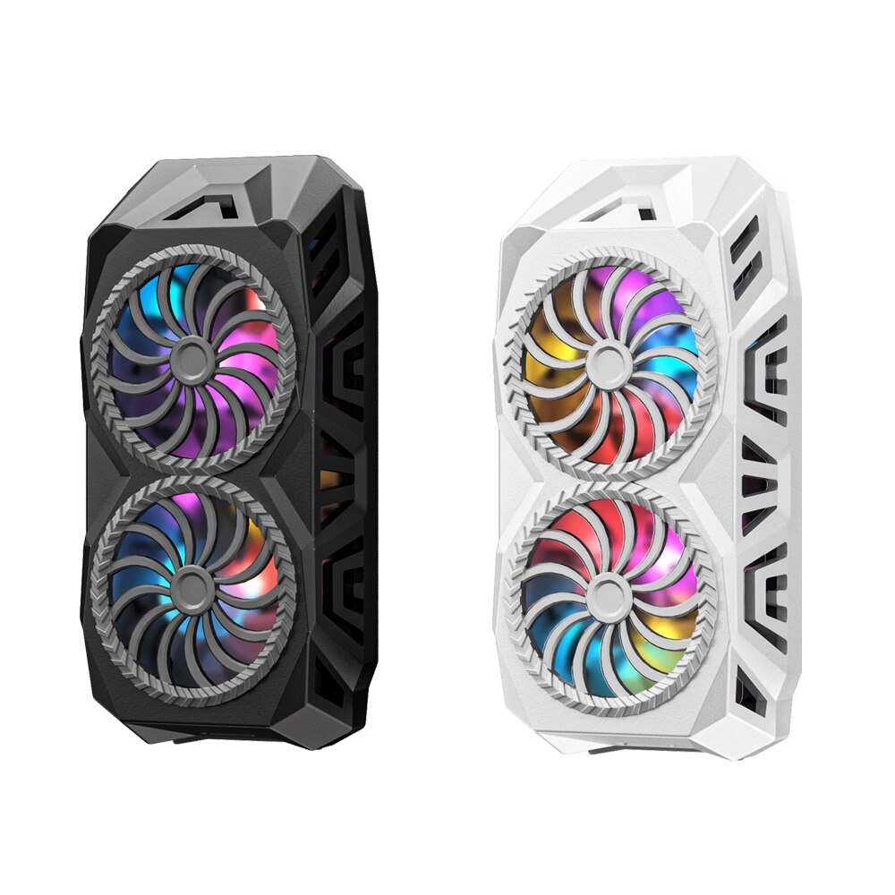 Ventola di raffreddamento universale del dissipatore di calore del telefono cellulare con retroilluminazione RGB per iPhone 12 11 Pro XS MAX XR 8 7 Huawei Samsung galaxy S20 S10 S9 S8 Note10 Note20 Note9 Xiaomi