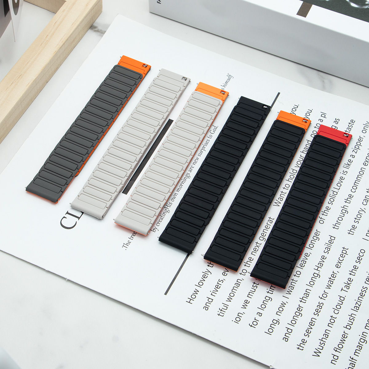 Bratara Magnetica din Silicon 20-22mm pentru Amazfit Bip, Active, GTR, GTS, Cheetah