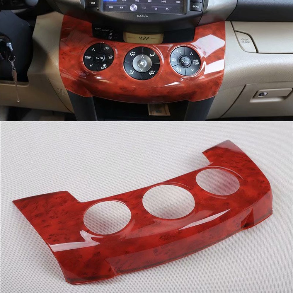 Tablero de automóvil, aire acondicionado, ajuste de la cubierta de Panel de botones, molduras de estilismo para Toyota RAV4 , accesorios de coche