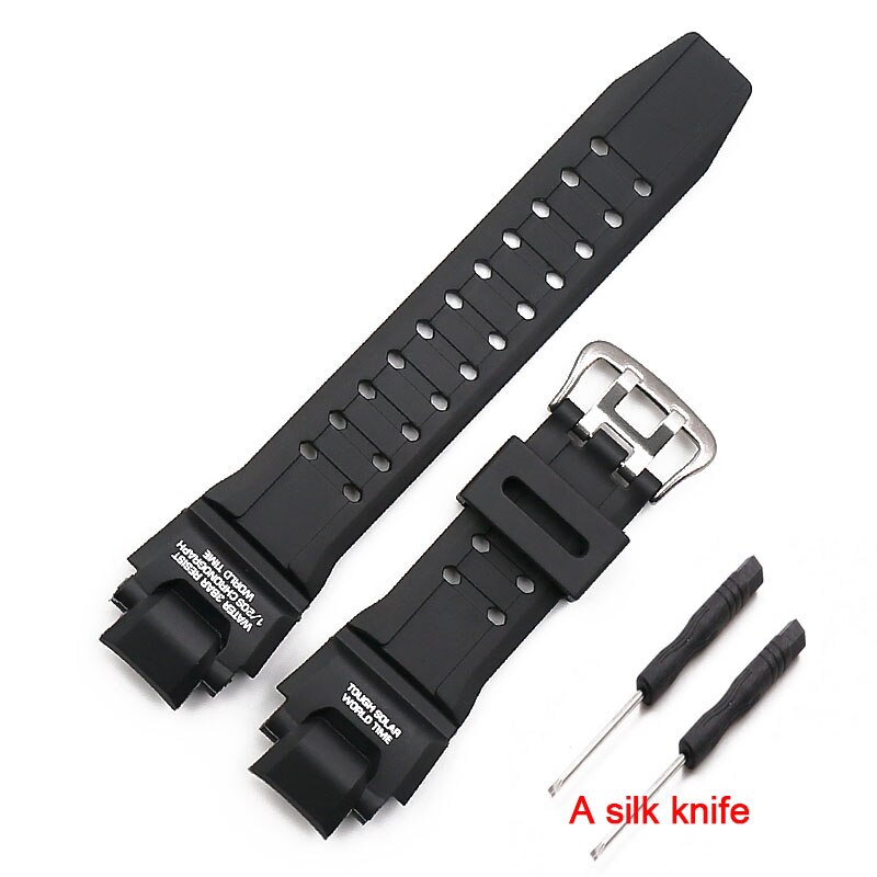 Herenharsband horloge accessoires gesp voor casio  gw1100 ga1000 gw4000 g1400 gwa 1000fc sport waterdichte horlogeband: Zwarte stijl 3