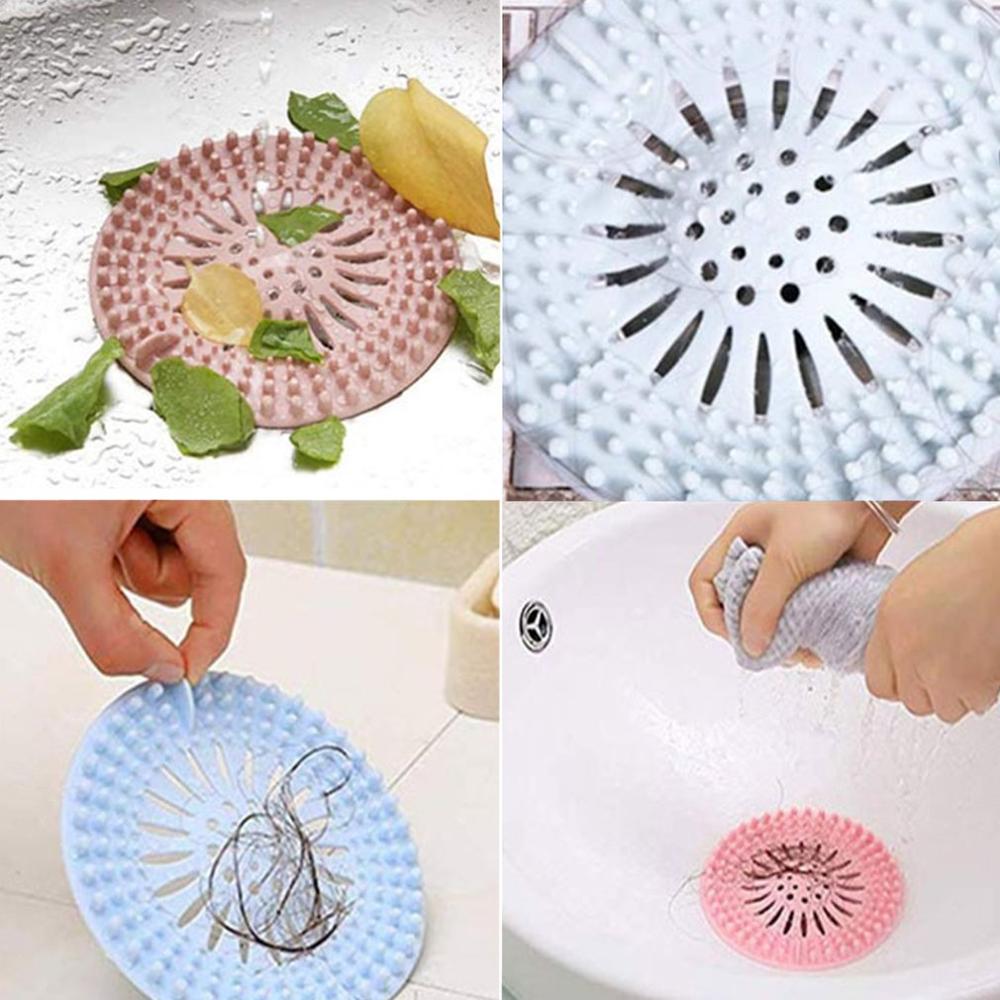 Sink Sewer Filter TPR Floor Drain Strainer Water Hair Stopper Bath Catcher Shower Cover Kitchen Bathroom gadgets Anti Clogging