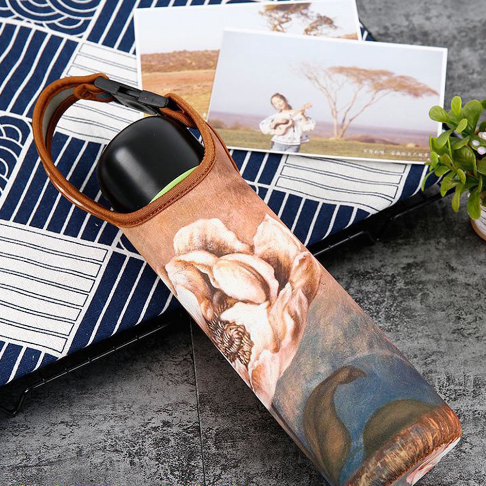 Portable Water Bottle Covers Heat Insulated Cloth Cup Sleeve Case Bottle Sleeves Storage Bag with Handle