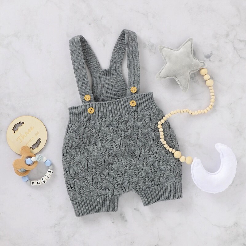 Baby Mädchen Herbst Hosen Solid Print Gestrickte Strap Kurze Hosen Hosen Kinder Knie Länge Casual Shorts