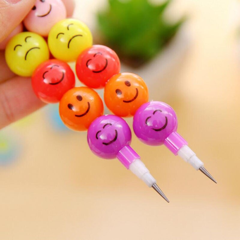 Stationery Cartoon Student Candy Cane Pencil Cute Expression Smiley Free Pencil Pencil Children Student Stationery