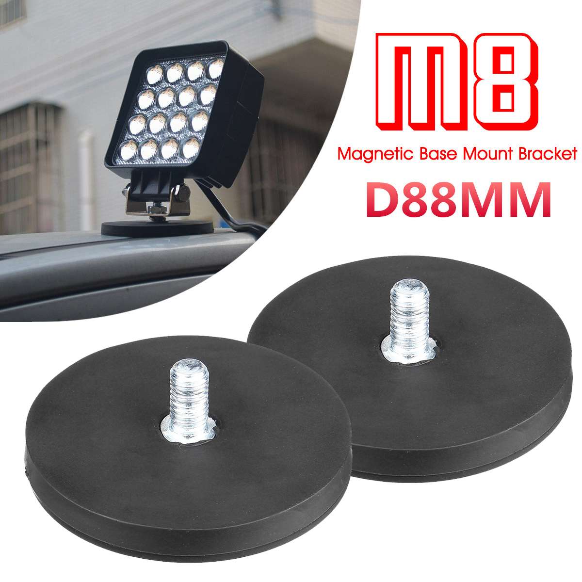 Car Powerful Magnetic Base Mounting Bracket Lamp Holder LED Work Light Bar Magnet Sucker For Offroad SUV ATV UTB Pickup: 2