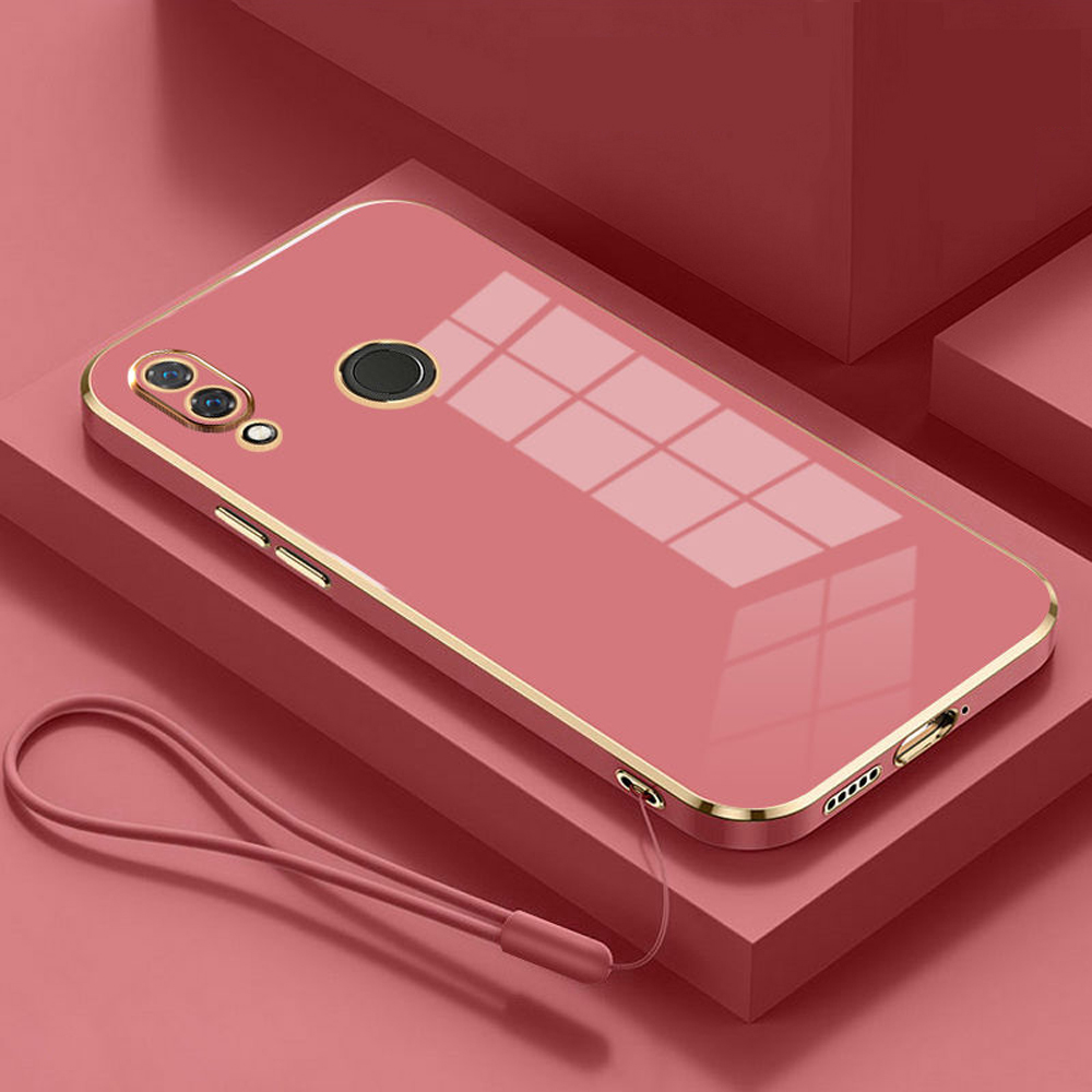 Hülle für huawei nova 3i, huawei nova 3 handyhülle, ine -lx1 par -lx1 hülle , nova 3i 3 -quadrat-plattierung, stoßfeste rückseite: Bauchmuskeln / Lila rosa