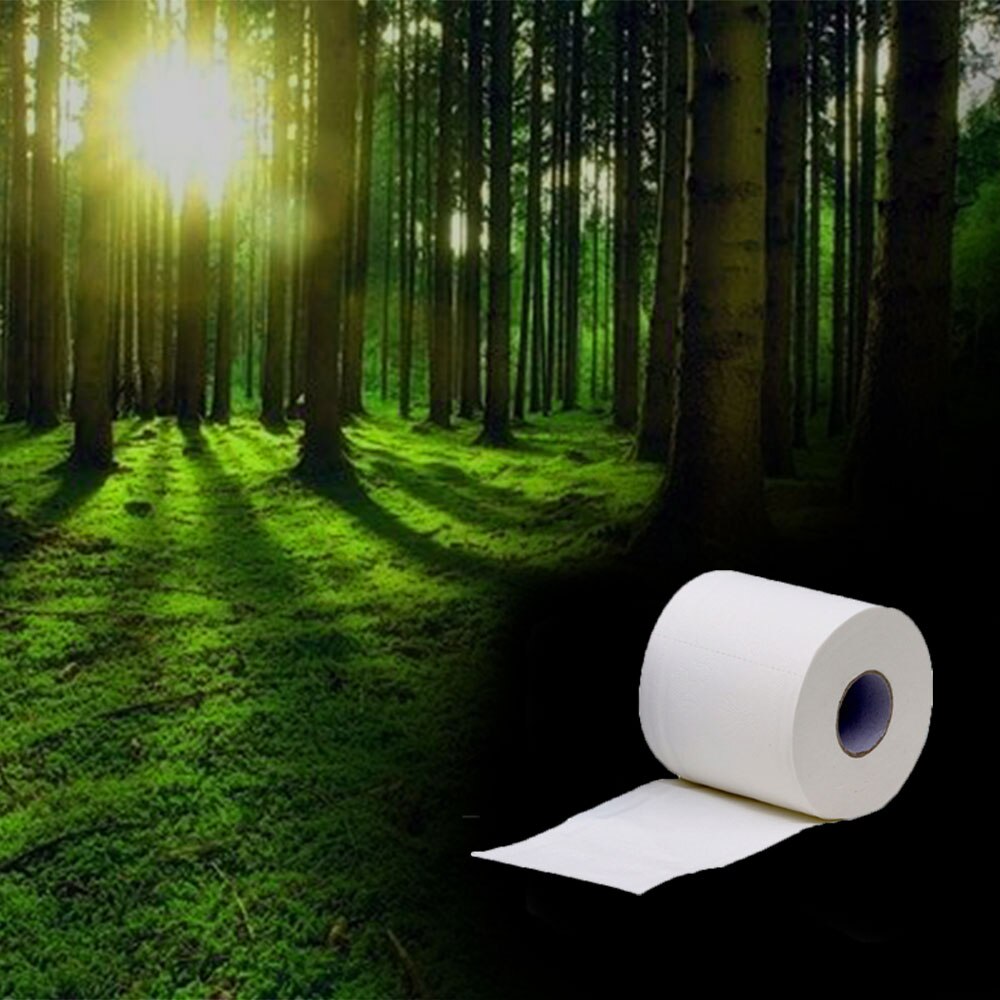 10 ruller toiletpapir 4- lag tykkere træmasse rullepapir badeværelse væv håndklæde husstand stærk vandabsorption toiletpapir