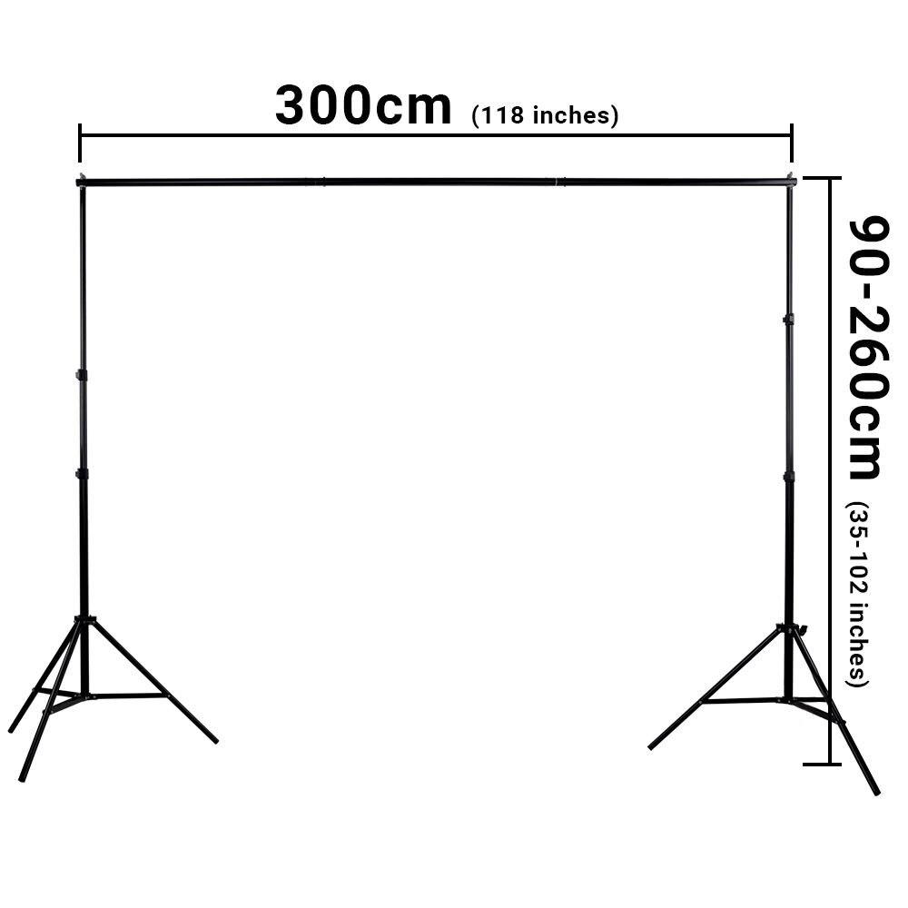 Photography Background Studio Stand Photo Green Screen Backdrops Support Backdrop Tripod Frame Chroma Key for Lighting Softbox: 2.6X3M