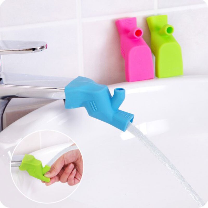 High Elastic Silicone Water Tap Extender Convenient Child Hand Washing Bathroom Sink Special Tool