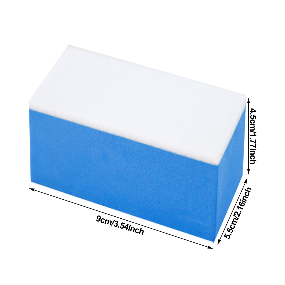 Esponja de limpieza de película de aceite para parabrisas de vidrio de coche, esponjas de pulido, cepillo de fieltro de lana, herramientas de eliminación de aceite: Azul