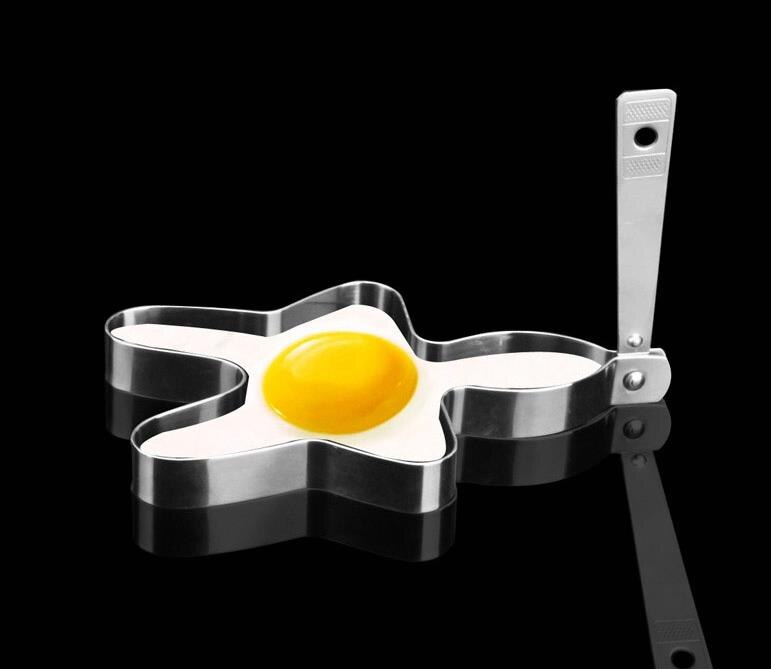 Rustfrit stål stegte æg pandekage forme omelet skimmel skimmel stegning æg madlavning værktøjer køkken tilbehør gadget ringe: Rød
