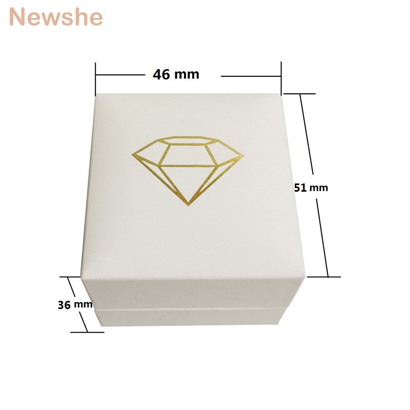 Newshe Velet Geschenkdoos voor Ringen Luxe Sieraden Verpakking Klant te maken Logo Service