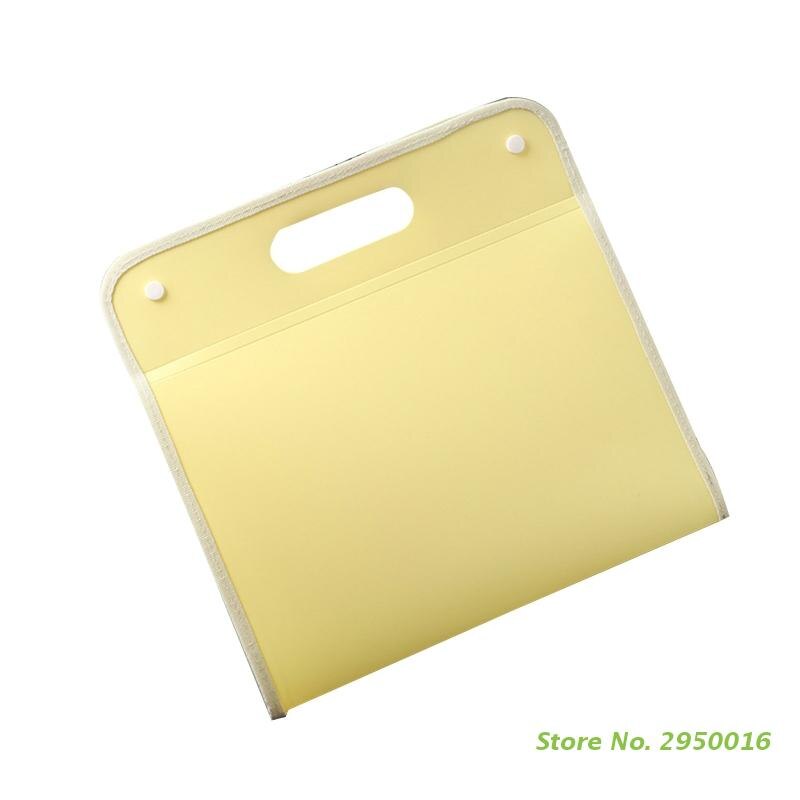 A4 13 Pocket Expanding File Folder Organizer with Dividers Letter Size Expandable Accordion Document Bag Business Briefcase: Apricot A