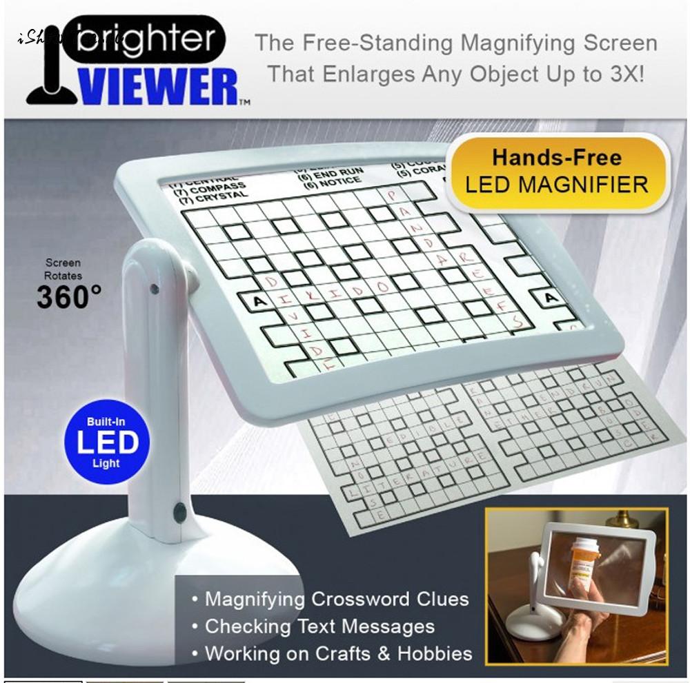 Best Selling Products Adjustable LED Screen Page Magnifier Brighter Reading Viewer Screen Hands-Free With Light In White