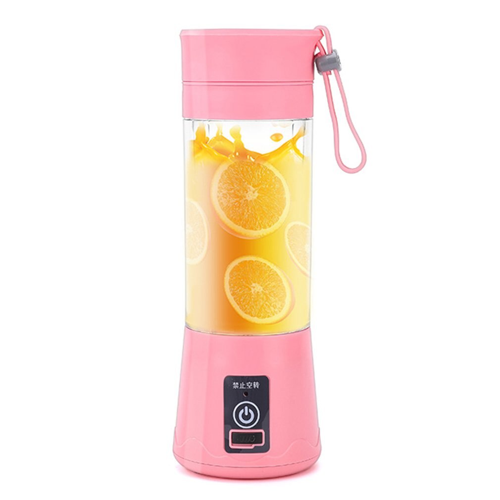 Portable électrique jus tasse USB électrique fruits presse-agrumes poche Smoothie fabricant jus tasse USB mélangeur câble de charge: Pink
