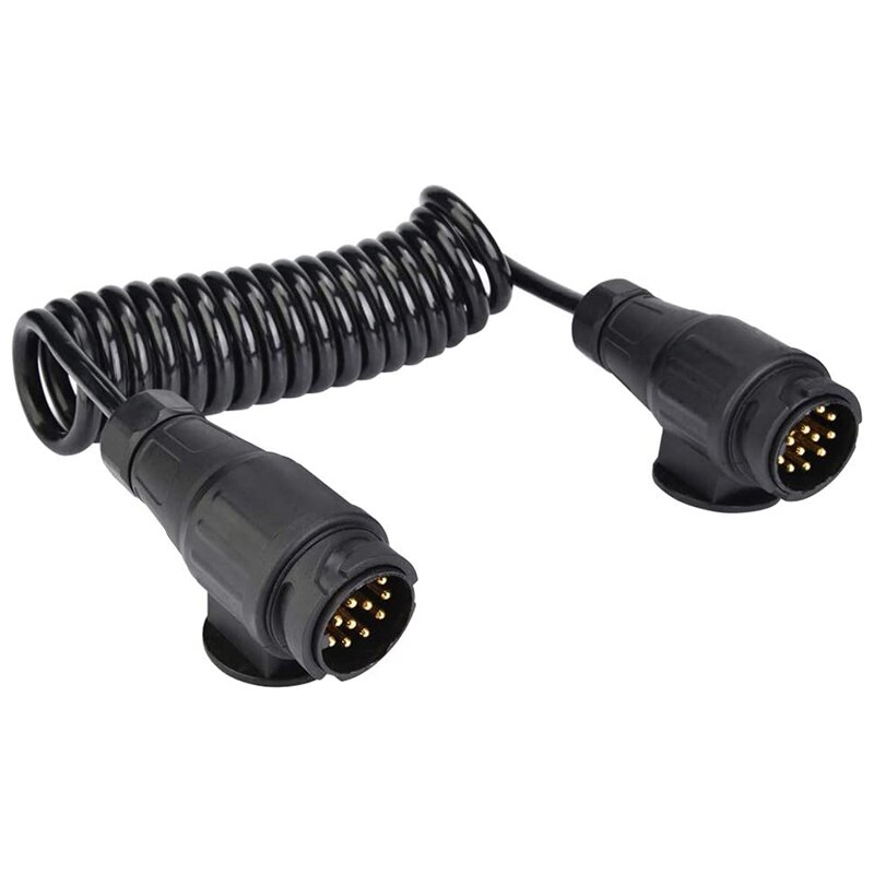 Adapter Europe Style 13 Pin Trailer Plug Wiring Spring Cable Connector Adapter for Car Trailer Caravan Truck