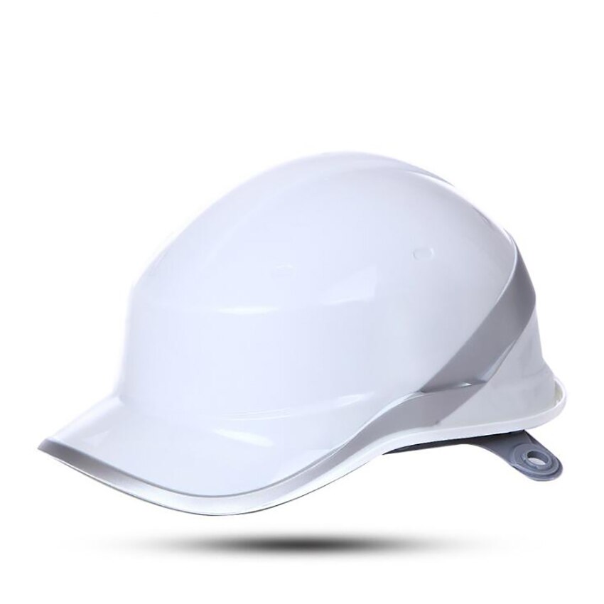 Sikkerhedshard hat abs hjelm justerbar knap med 6-- punktsophæng, reflekterende strimmel, sikkerhedshjelm til konstruktionsklatring: Hvid