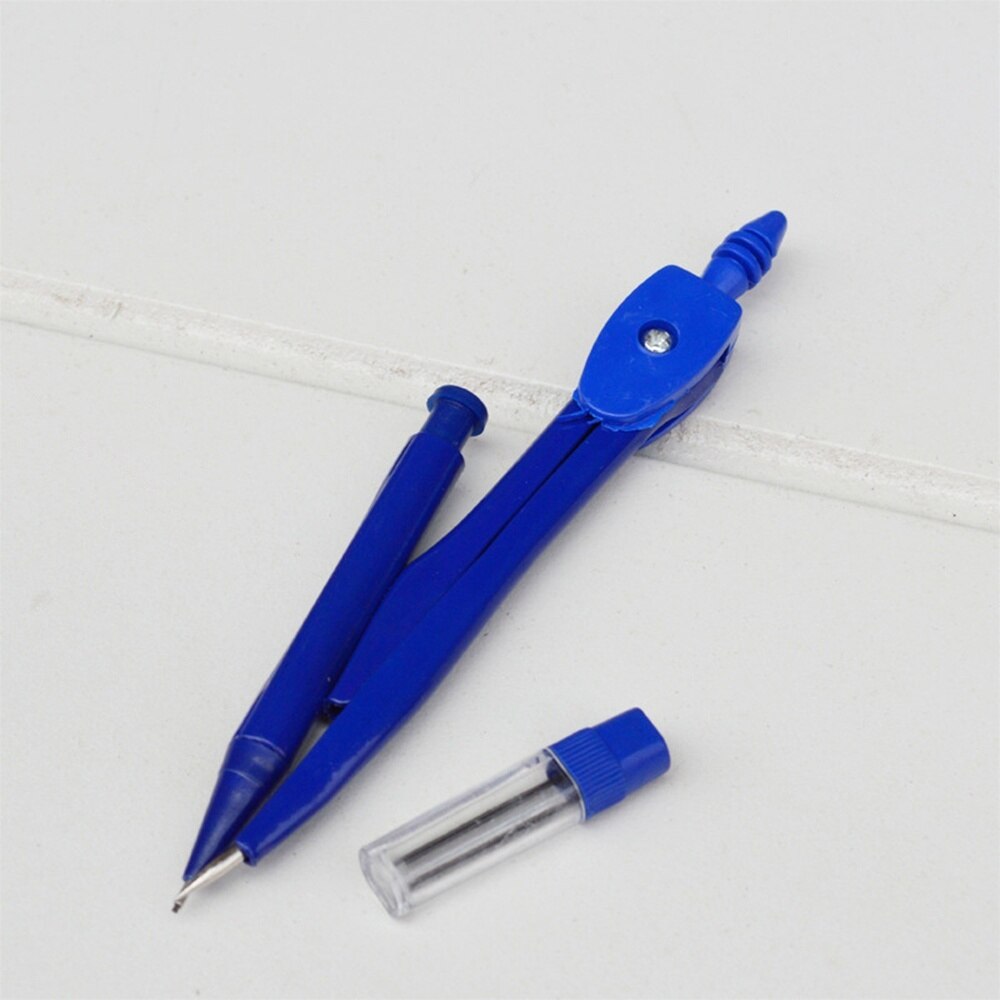7pcs Compasses Set Geometry Drawing Tool with Protractor Divider Ruler Pencil Set Square(1 Compasses,1 Pen,1 Refill,4 Rulers)
