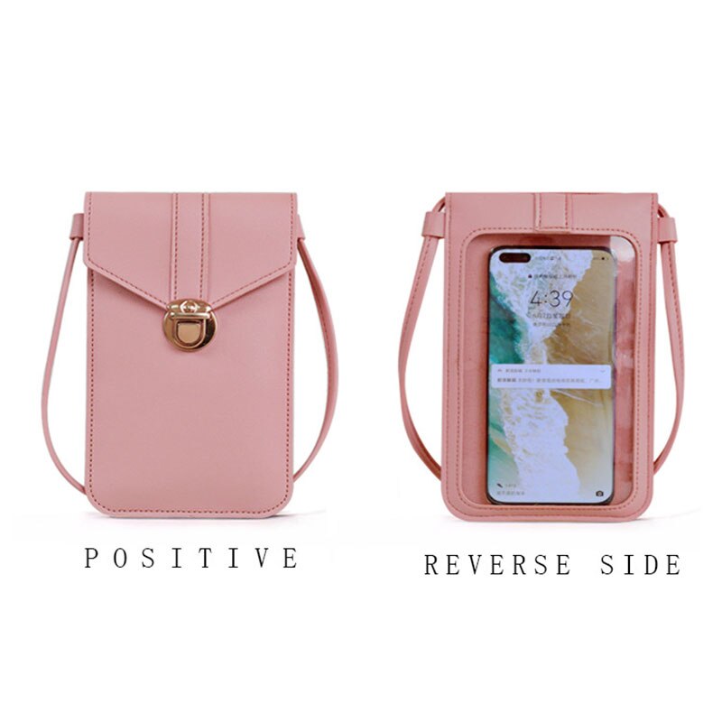 PU Crossbody praktisch tasche mädchen Brieftasche Tasche Touchscreen praktisch Geldbörse Tasche Smartphone Schulter Riemen Handtasche Wasserdicht