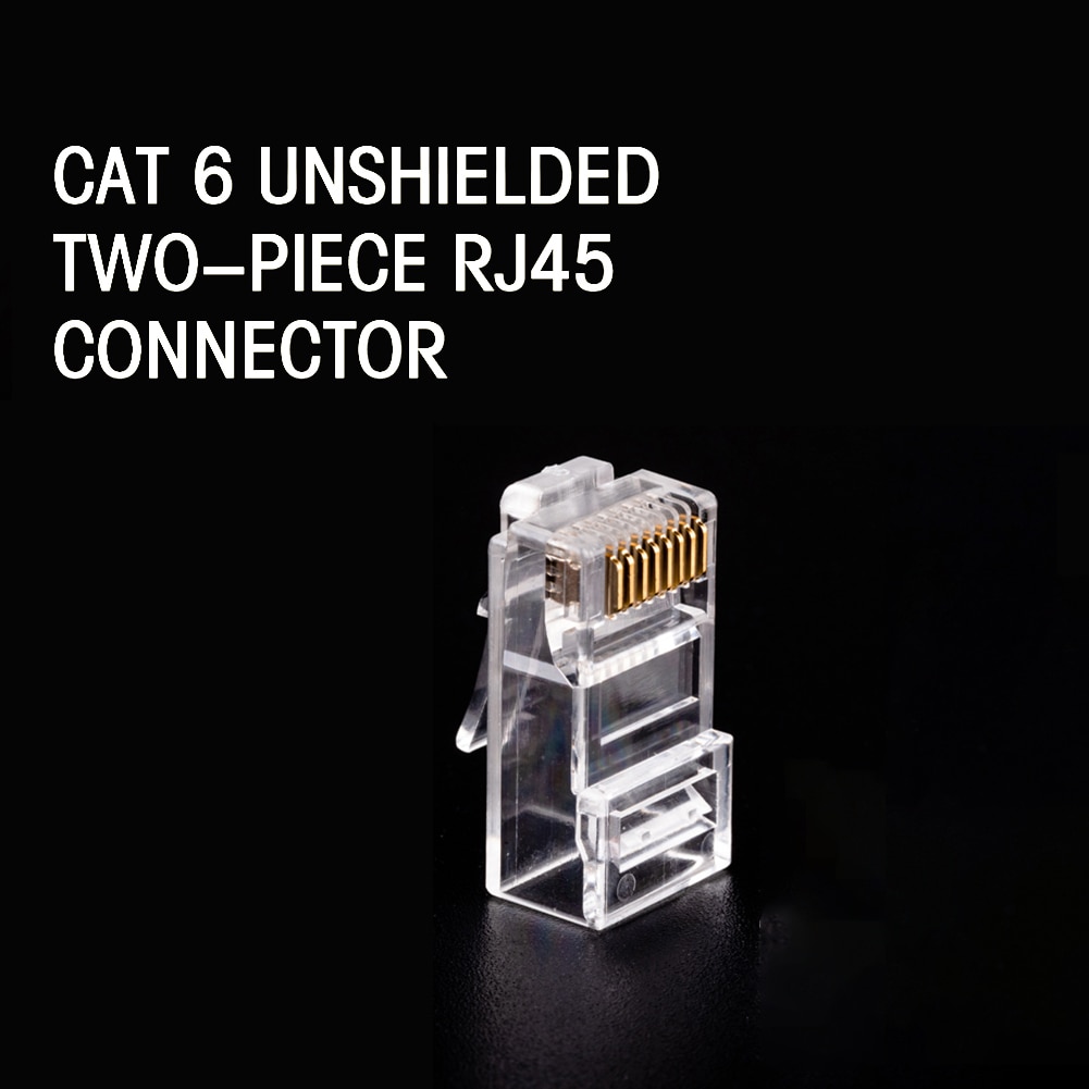 50pcs/100pcs CAT5E CAT6 Plug EZ RJ45 Network Cable Modular 8P8C Connector End Pass Through Z HOTSALE