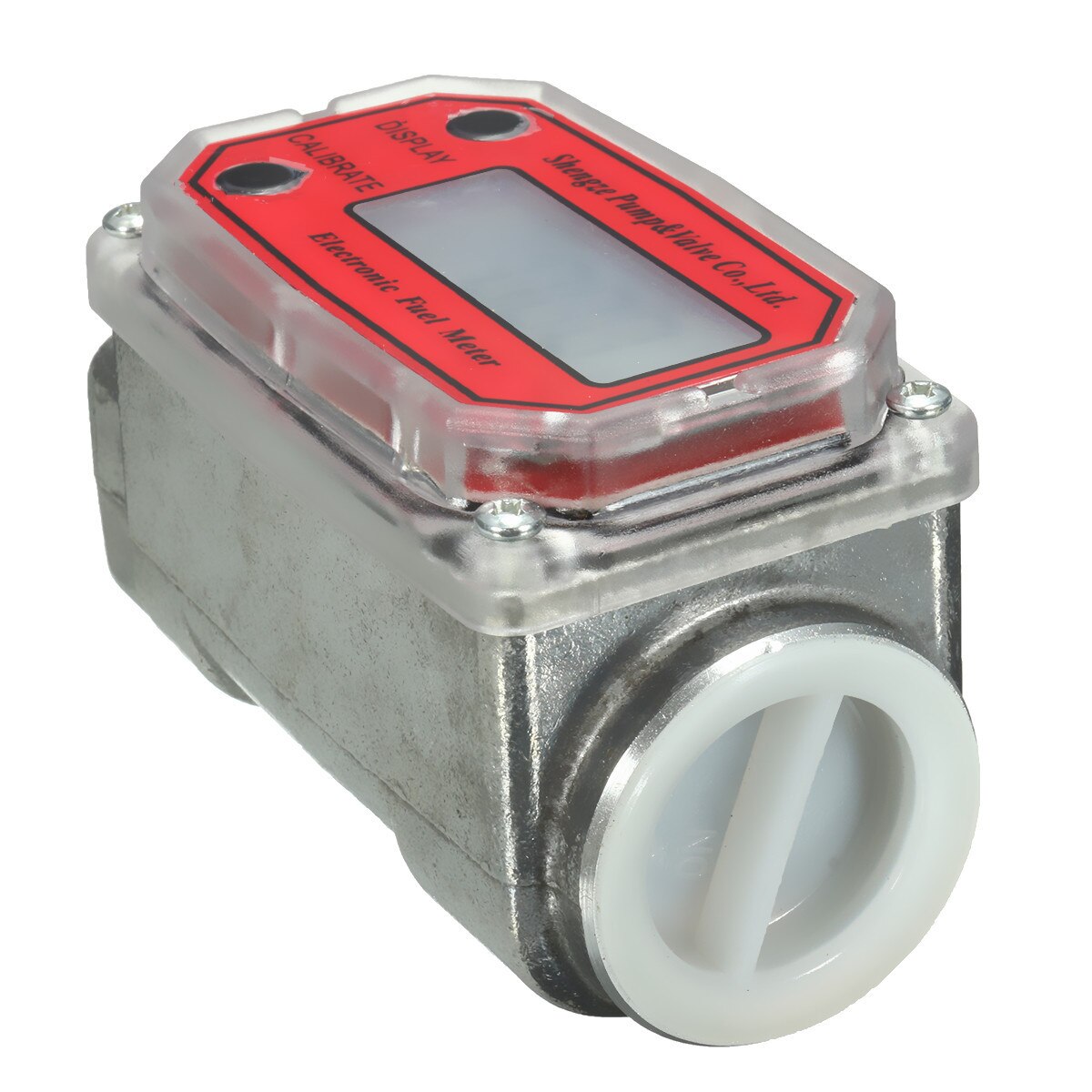 1inch Digital Fuel Flow Meter Car Gasoline Methanol Water Flow Meter Counter Fuel Flow Sensor Indicator 15-120L Gear Flowmeter