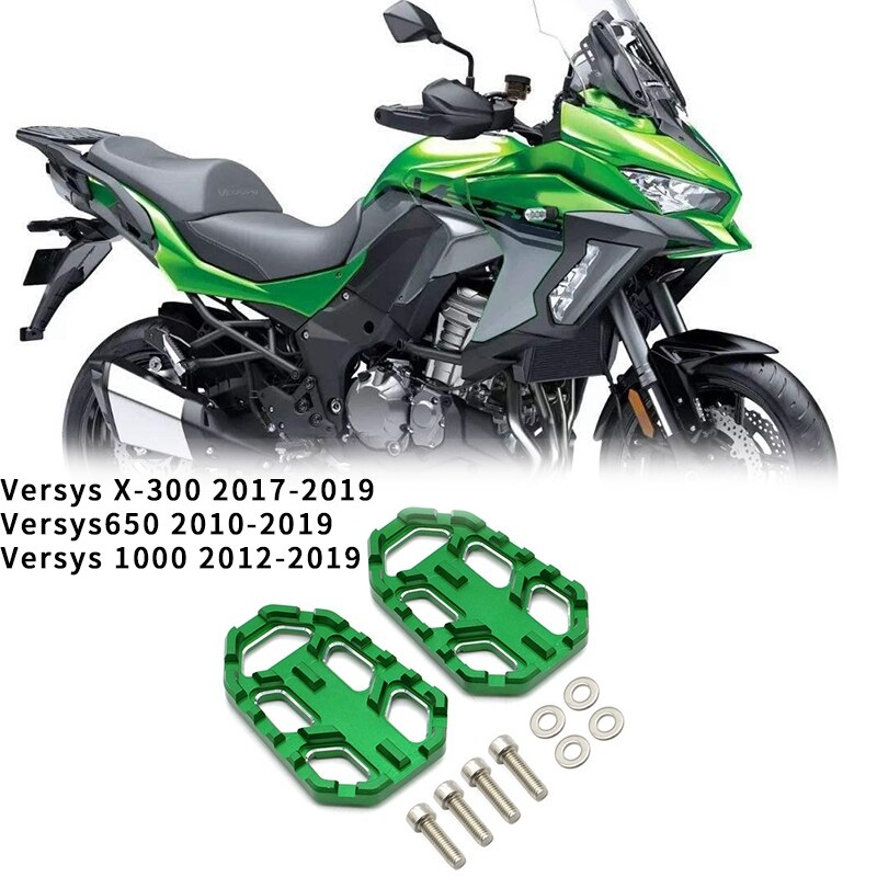 Moto Piede largo piolo Pedane Poggiapiedi per Kawasaki VERSYS-X300 VERSYS 650 VERSYS 1000 2010-2019: Default Title