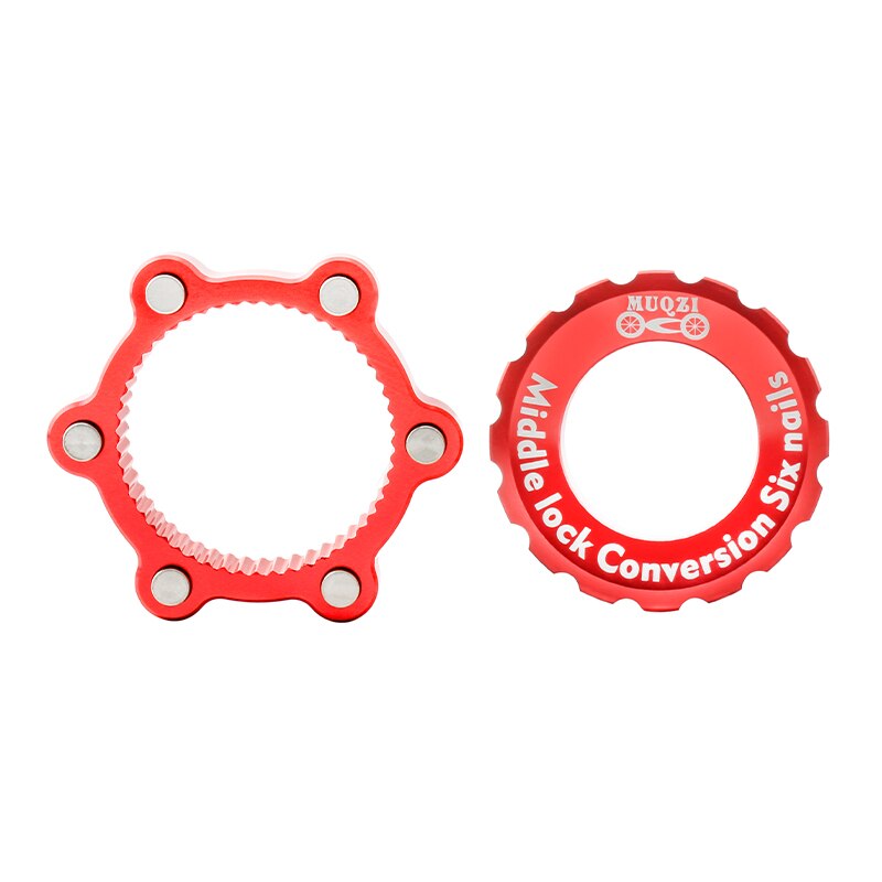 Mtb Mountainbike Fiets Hubs Schijf Seat Schijfrem Conversie Base Adapter 44Mm Hub Center Loc Schijfremrotor zes Nagel Disc: red