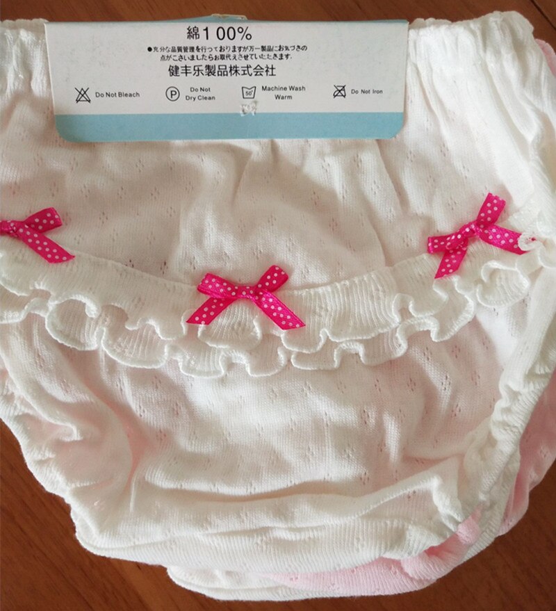 Ropa interior de 2 piezas para niñas, bragas delgadas de color sólido para bebés, bragas con lazo de hongo para niñas, bragas para niños, ropa interior para niños