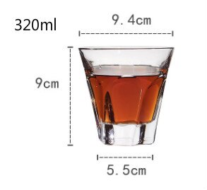 Vaso de Whisky clásico para Bar, vaso de Whisky, cerveza, vino, juego de vidrio de agua tallado de dos piezas: Whiskey style03
