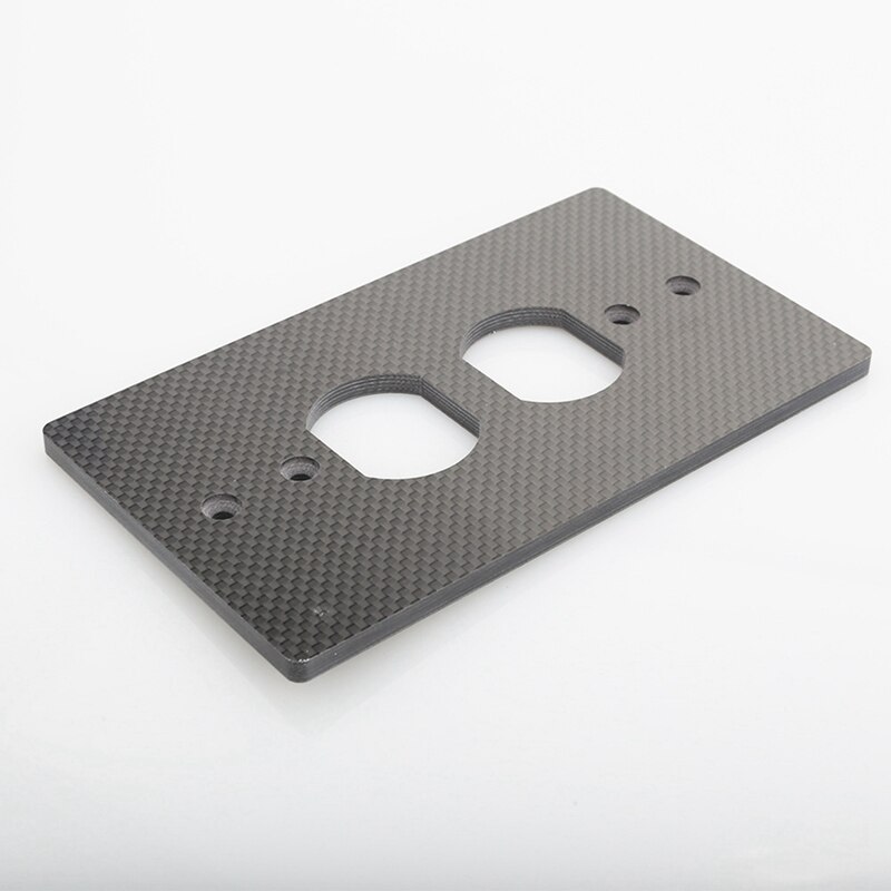Hifi Carbon Fiber AC Power Duplex Receptacle Wall Socket Outlet Cover Plate Wall Ferrule Power Socket Panel