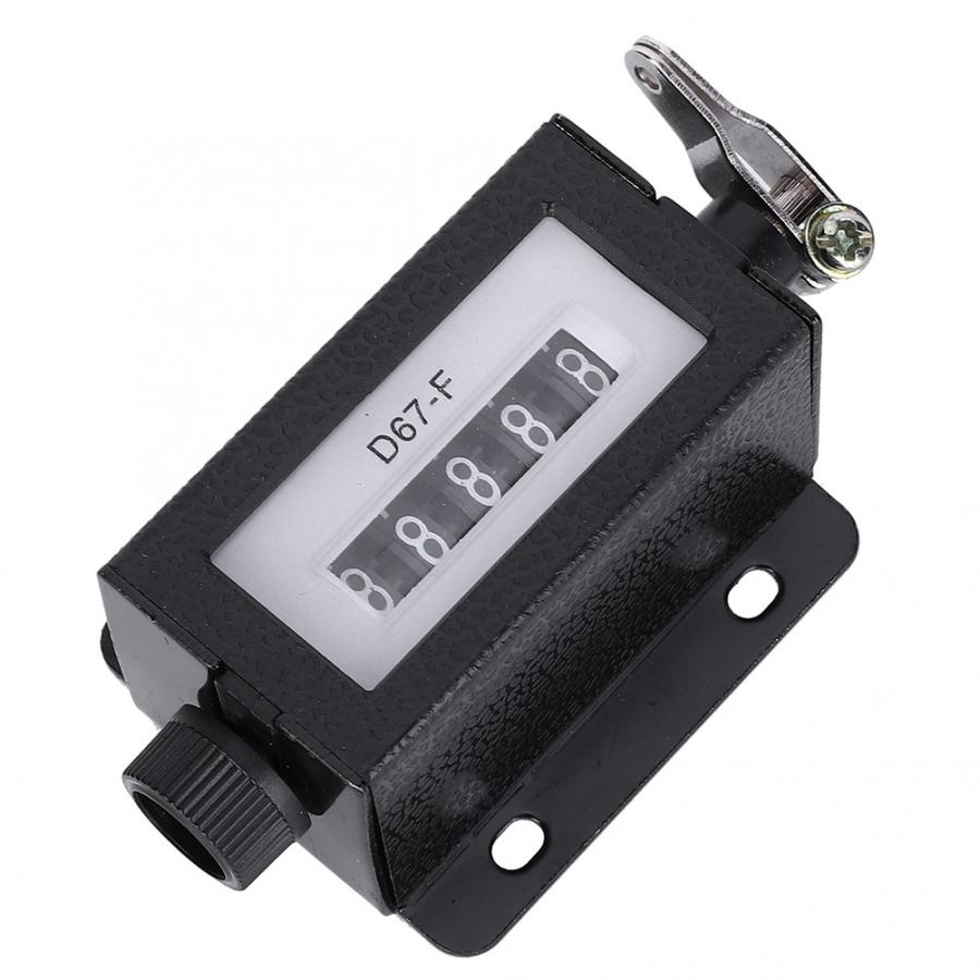 WALFRONT Portable Mechanical Counter 5 Digital Resettable Counter Rotary Knob Pull Count Meter for Painting Machinery Industry