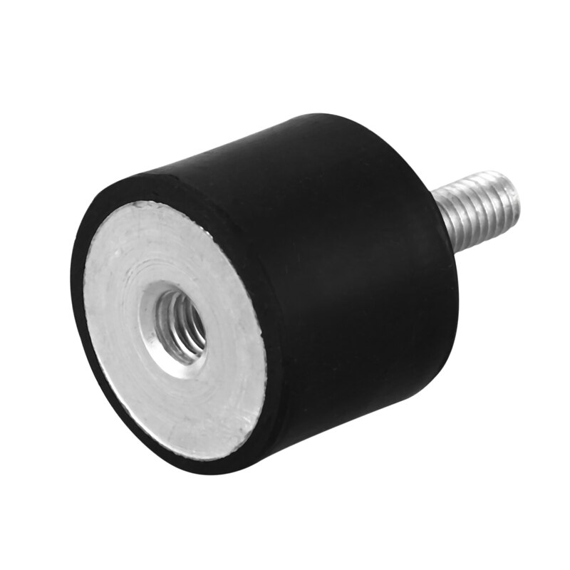 M6 udvendigt gevind 20 x 25mm enkelt-ende anti vibrations gummidæmper buffer sort