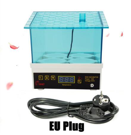 Automatic Digital HHD 4 Eggs Incubator Mini Hatcher Machine Poultry Fully Household Egg Hatching Breeding Machine Small Brooder: EU Plug