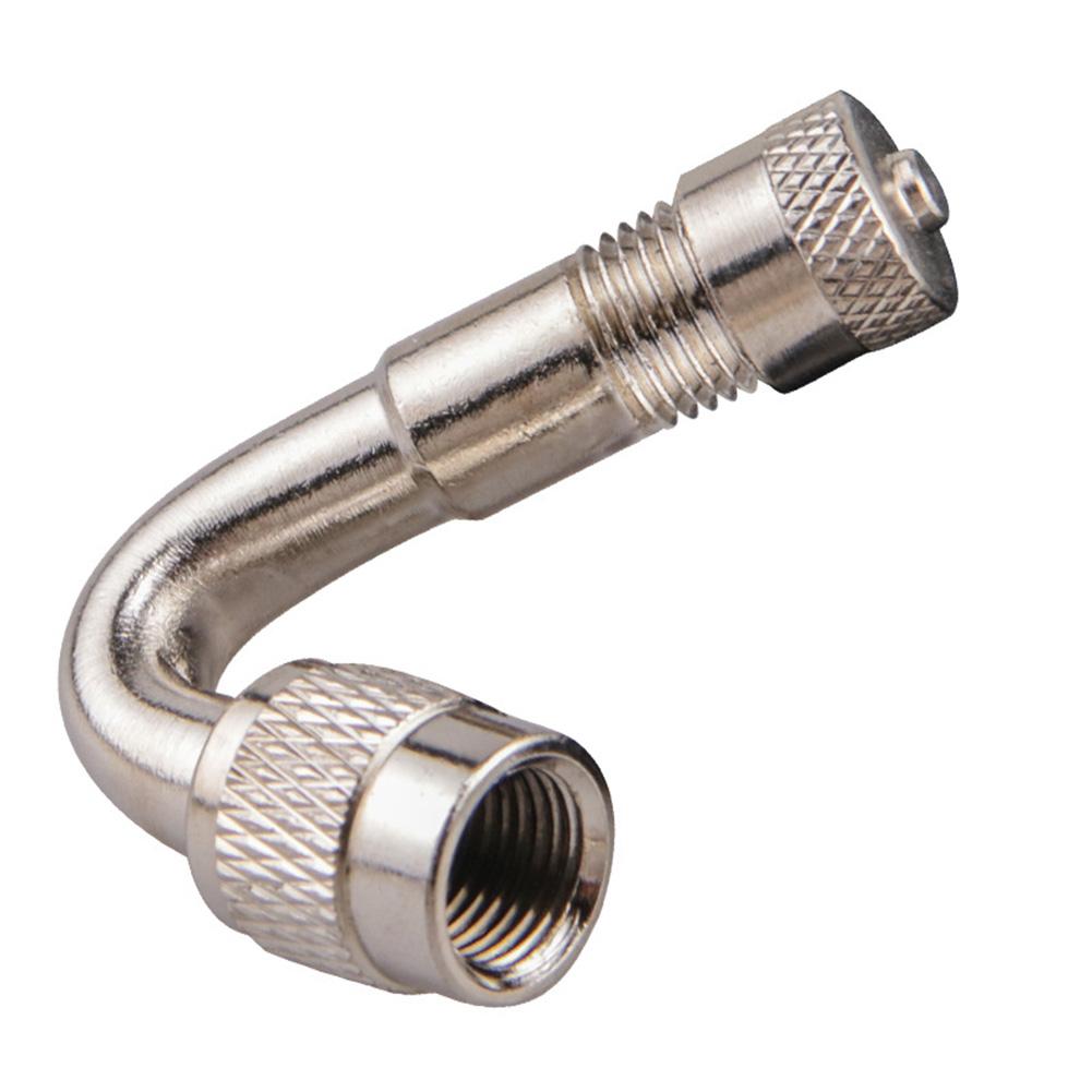 45°/90°/135° Brass Air Tyre Valve Schrader Valve Stem With Extension Adapter for Auto Truck Motorcycle Car Accesspries: Silver-45