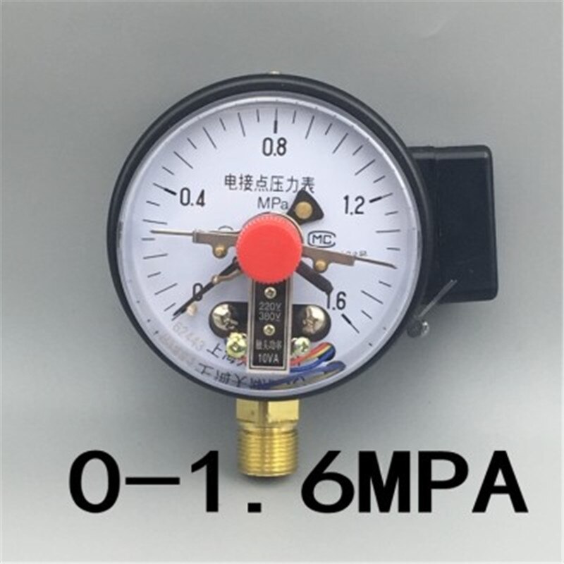 Diameter 100mm Direct Contact Pressure Gauge with Surface Vacuum Gauge Pressure Controller: WHITE