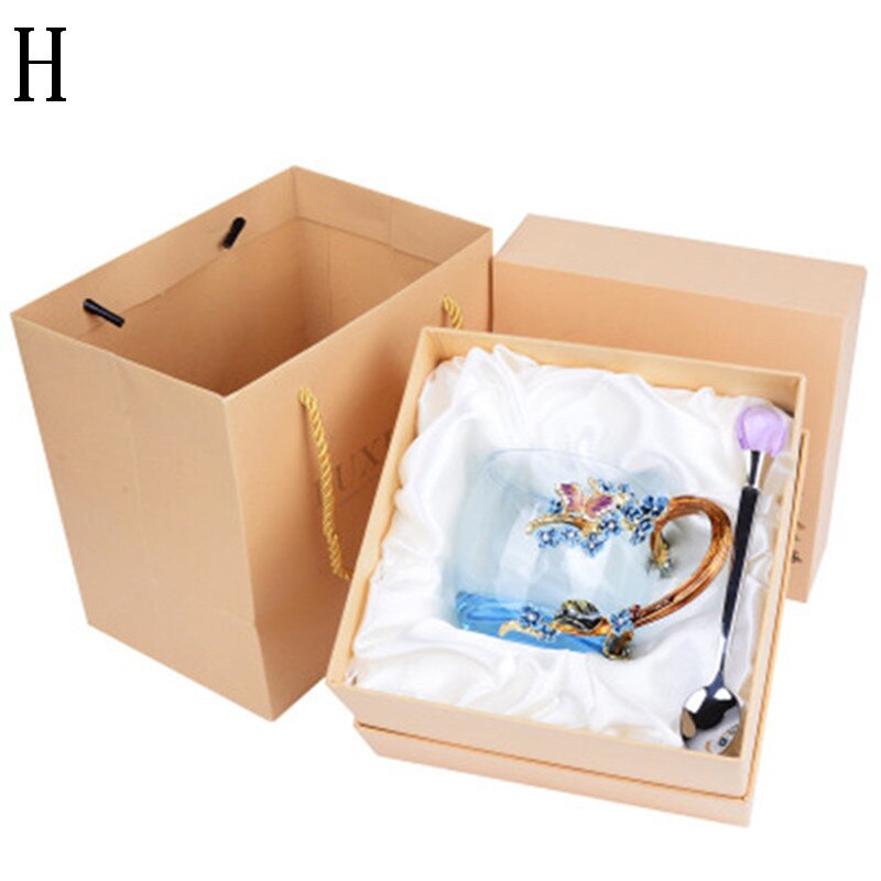 Tasses en verre à boire avec poignée pour boissons chaudes et froides avec capuchon et chiffon pour: H