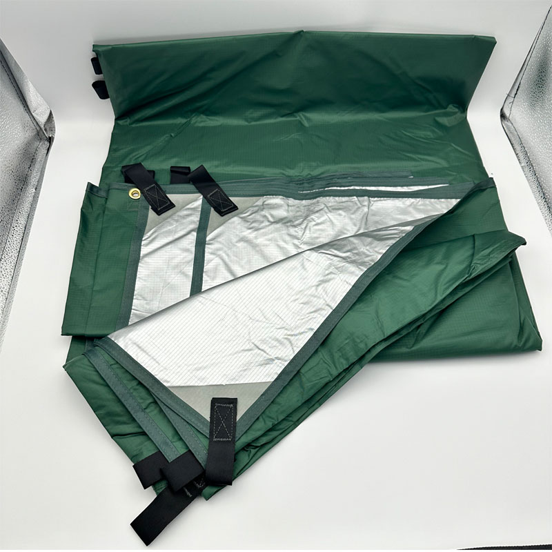 Tienda de campaña impermeable con 19 puntos para colgar, lona de supervivencia, refugio solar, toldo de sombra para mochilero al aire libre, sombrilla para acampar