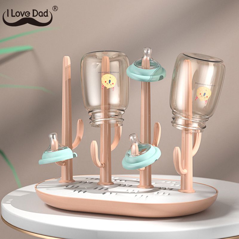 Baby Bottle Drying Rack Plastic Baby Feeding Bottle Holder Stand Cleaning Dryer Drainer