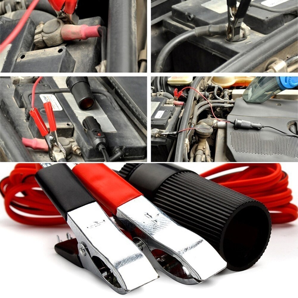 Cable de emergencia para arrancador de batería de coche, Clip de abrazadera de batería, duradero, 12V