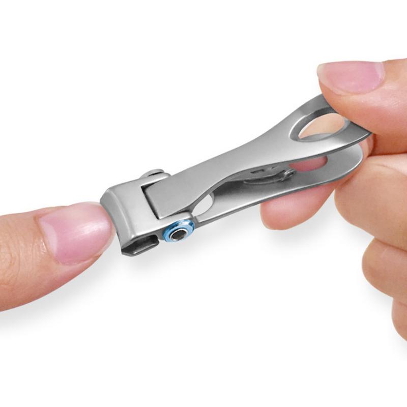 Large Size Nail Clippers Double Arc Nail Toe Beauty Manicure Stainless Steel Nail Toe Cutters Black Silver Color