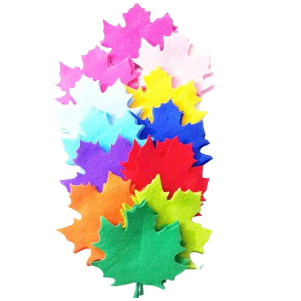 , 100 piezas, fieltro troquelado, arce II-Otoño-Hojas de primavera-verano-colores mezclados o Choise your Color