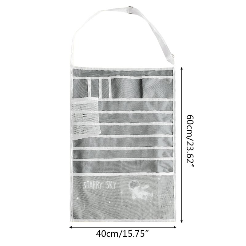 Multifunctional Student Learning Hanging Book Bag Desk Organizer Canvas Book Storage Magazine Holder