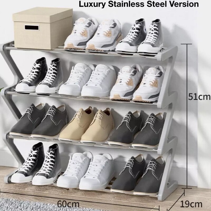 Shoe Rack Stackable Small Shoe Rack, Lightweight Shoe Shelf Storage Organizer for Entryway, Hallway and Close